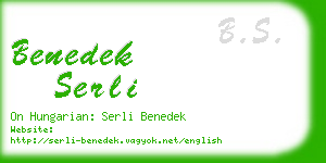 benedek serli business card